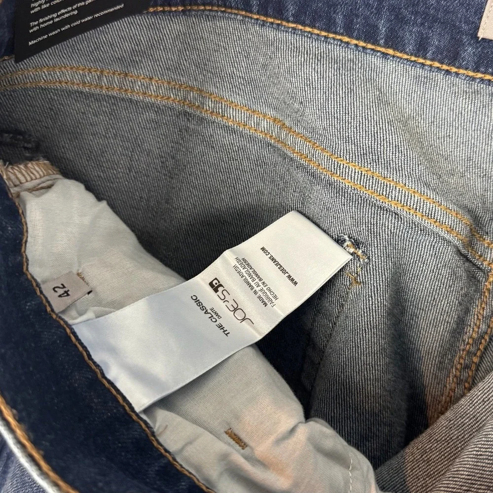 NEW Joe's Jeans The Classic Straight Leg Mens 42x32 Blue Dark Wash Stretch Denim
